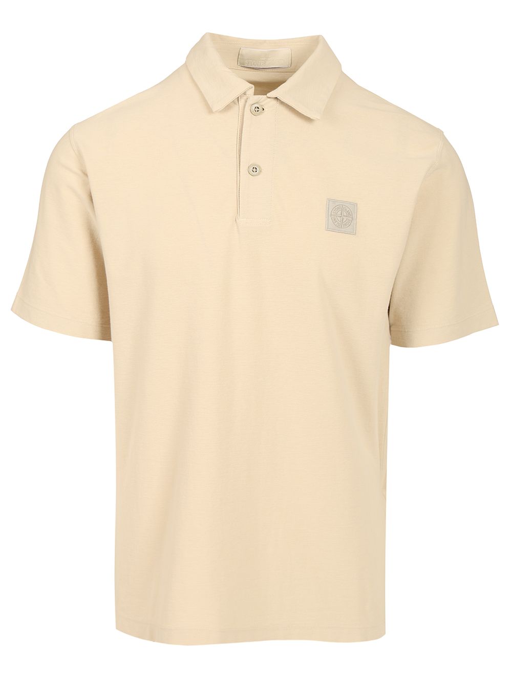 Stone Island Short-Sleeved Polo Shirt T-Shirt - Beige | 57f253f6c283c2818d5f5d1cc47aa579ecad4929