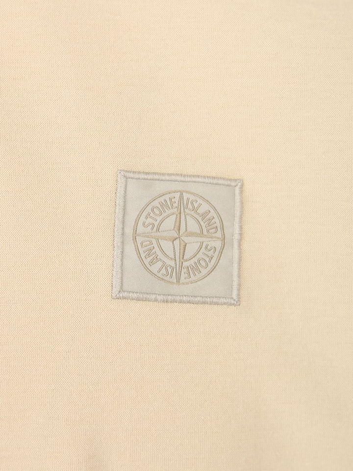 Stone Island Short-Sleeved Polo Shirt T-Shirt - Beige | 2c41158460ef28d3f3f8e1d1c770db7d8db3123d