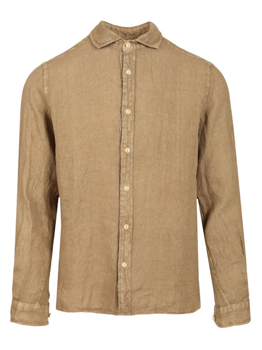 Linen Shirt Shirts Brown