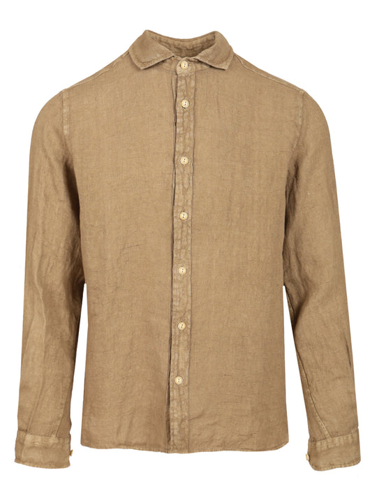 Linen Shirt Shirts Brown