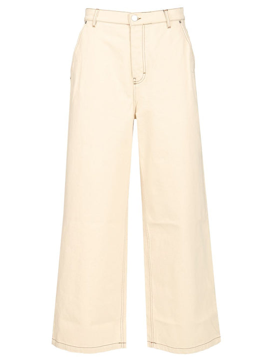 Wide Leg Jeans Beige