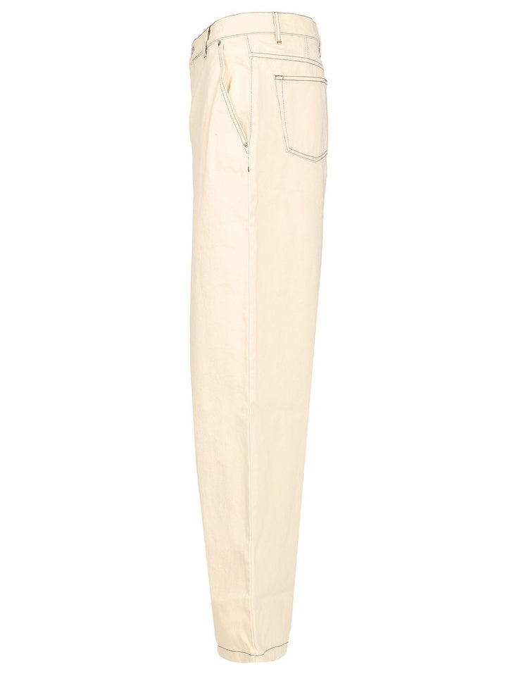 Ami Wide Leg Jeans - Beige | e3395e9edeb1c98ea52779f43c572a2783802280