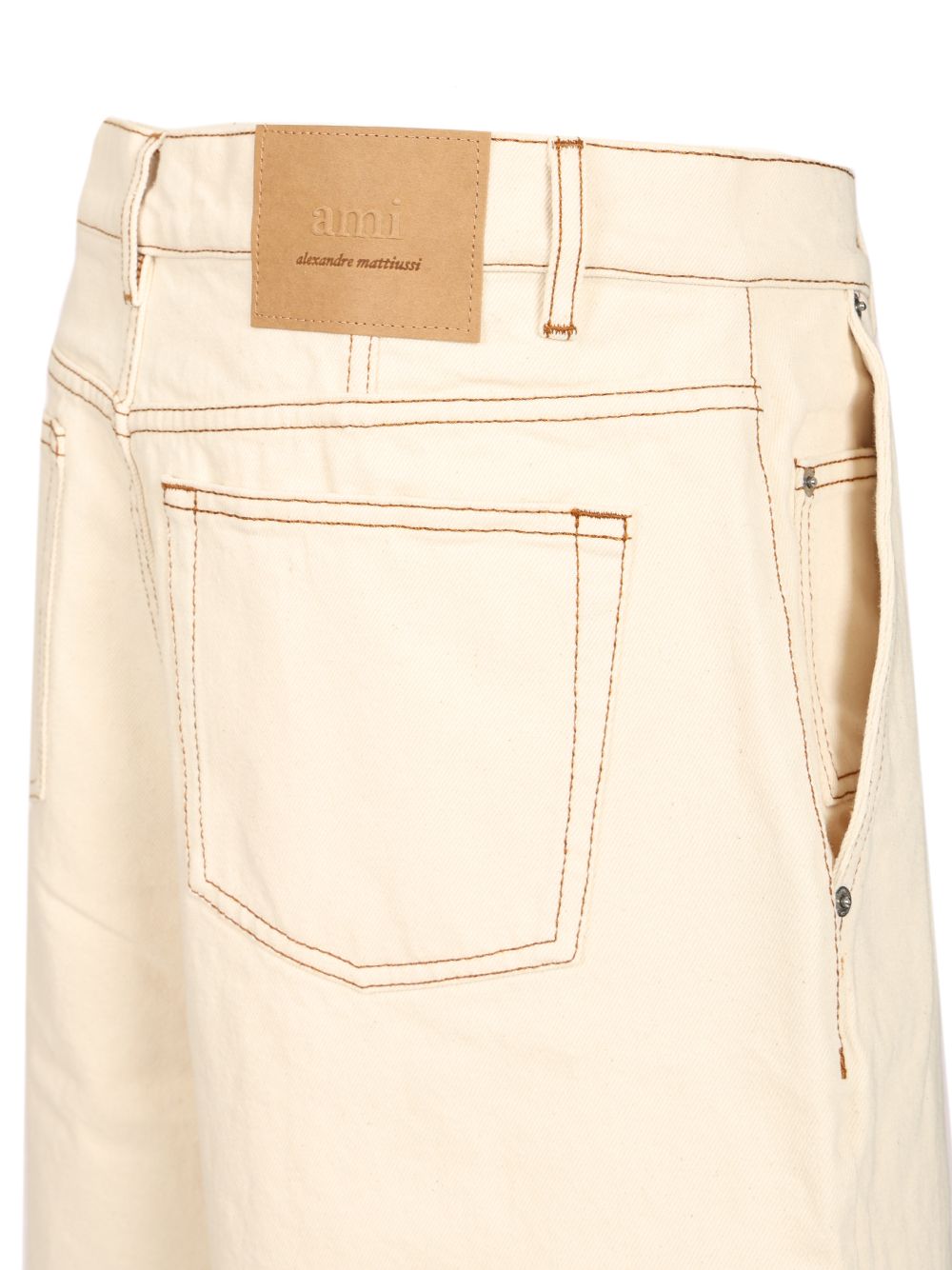 Ami Wide Leg Jeans - Beige | 98f1fbe43f411e4f4d9d6148d2a735fe5b4f8402