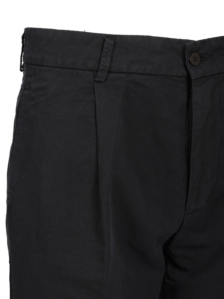 Original Vintage Linen And Cotton Trousers - Blue | 8cce51e8ce47934cbc8aaebc0d5e698b1a41d340