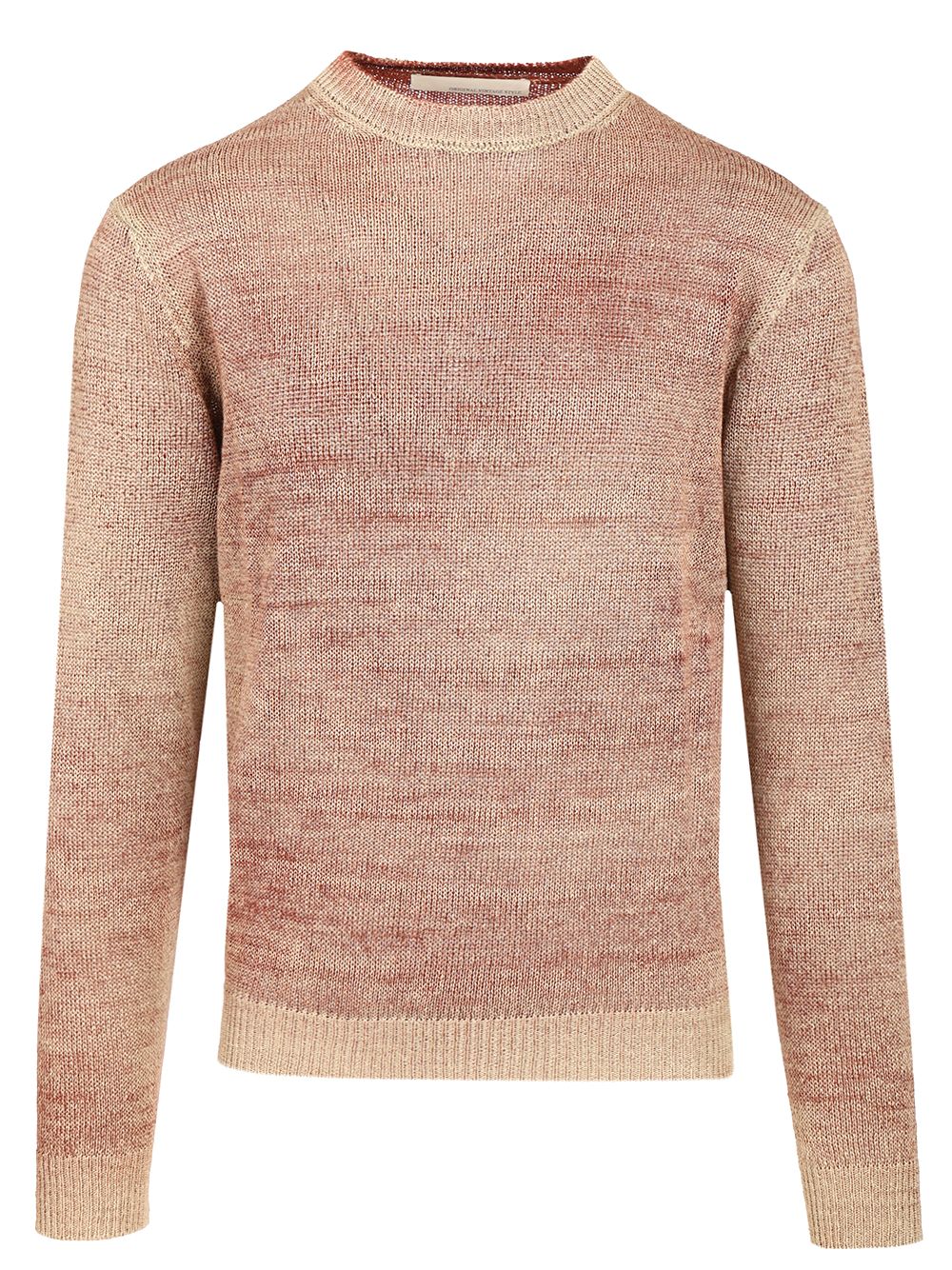 Original Vintage Heavy Linen Crewneck Sweater Knitwear - Red | 9e9d167bb4615af958a67868b39ccba239f51b45