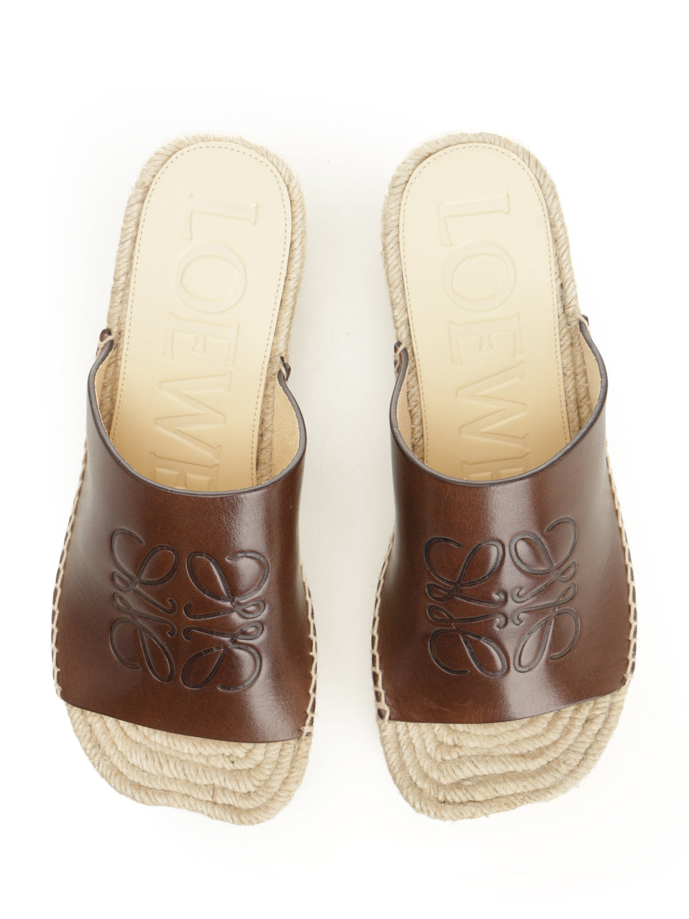 Loewe Petal Platform Espadrilles In Vegetable Tanned Calfskin Sandals - Brown | 7722b55d9d4cb069514c2bdc7f8be1df2c4e0e67