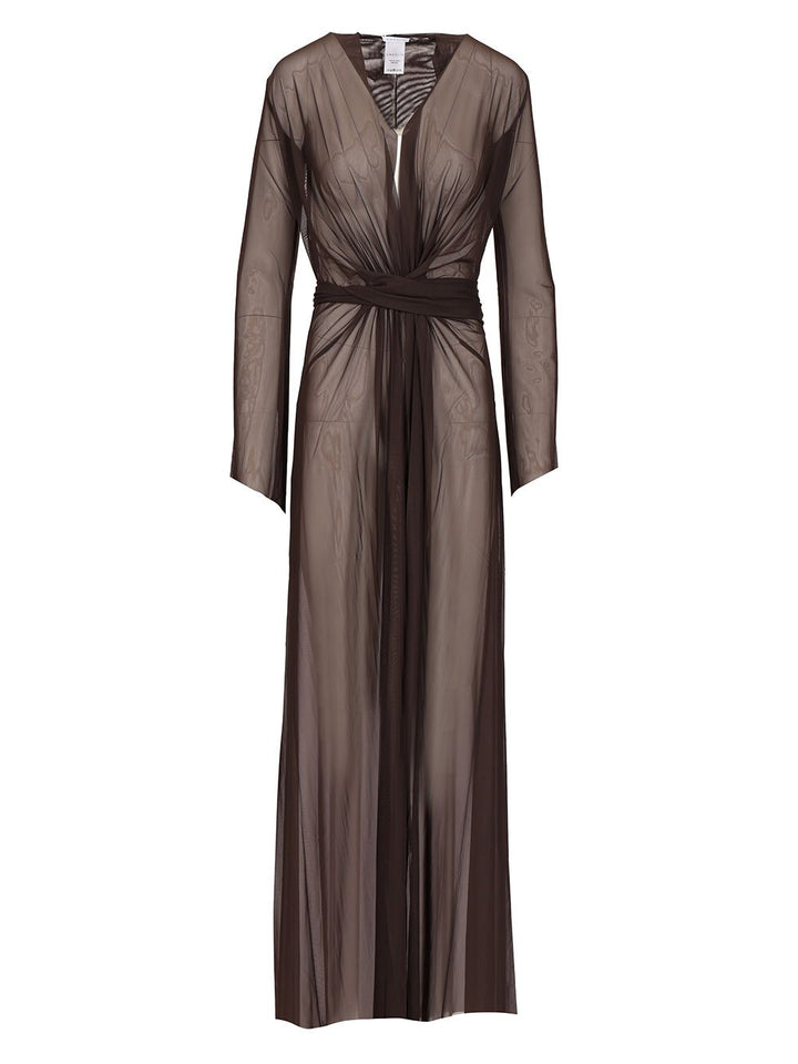 Amazuin Margot Sheer Dresses - Brown | d3145c2edc3ea93095181c4f201c9ad25591c8f7