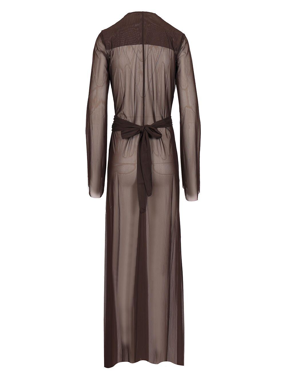 Amazuin Margot Sheer Dresses - Brown | 4469f9ea8eaa8fdd541d4207a956245d467879eb