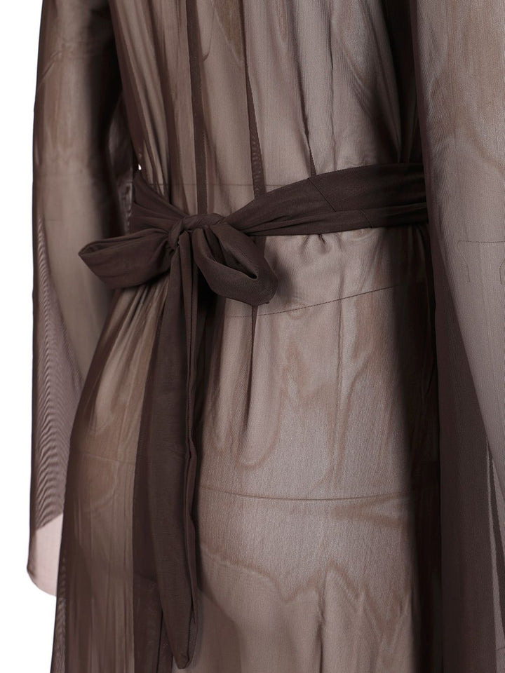 Amazuin Margot Sheer Dresses - Brown | 1fad1d15ba7b21af04dd40a149f1d6d8cd5e6276