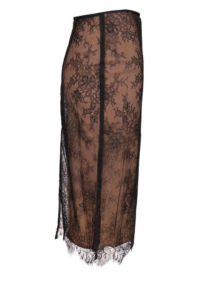 Self-Portrait Lace Midi Skirt Skirts - Black | d2e53294034f21f0c84fb85a01bd57dbb5f3c5b8