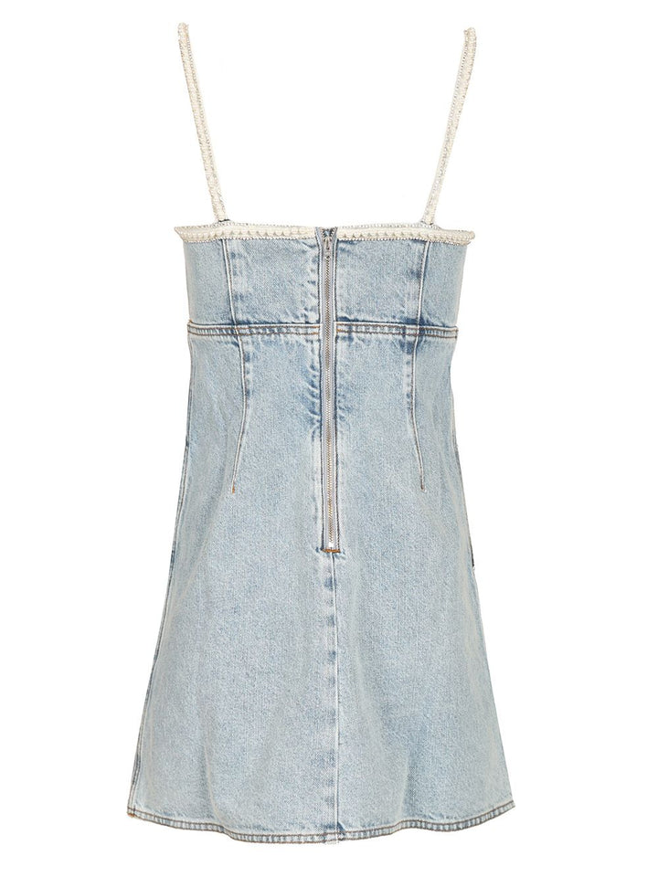 Self-Portrait Mini Dress In Denim Dresses - Light blue | 7c69cebc76918861ebe39ffb0c2b8358b83a29e7