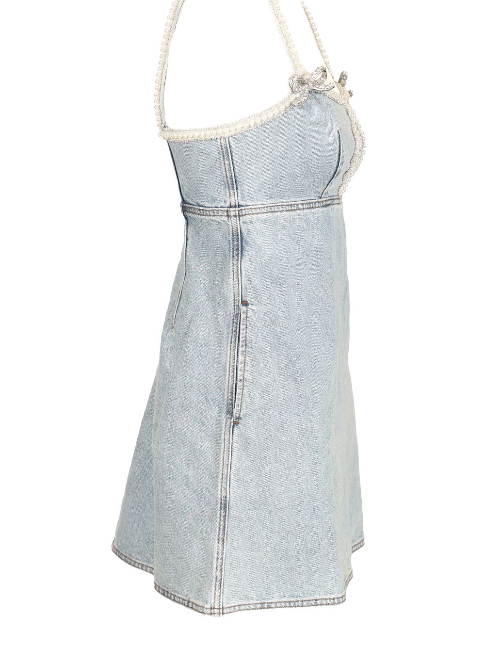 Self-Portrait Mini Dress In Denim Dresses - Light blue | 30fd3e5ab9863edb7b46dc953229b9632ded72c5