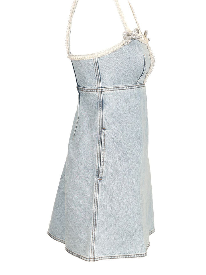 Self-Portrait Mini Dress In Denim Dresses - Light blue | 30fd3e5ab9863edb7b46dc953229b9632ded72c5