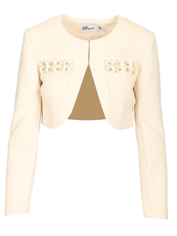 Self-Portrait Crepe Jacket Dresses - Beige | 9cf8055d5531d395c9a5645ca7ccde87f7b4a69e