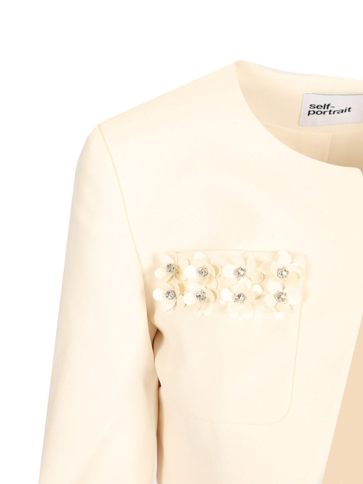 Self-Portrait Crepe Jacket Dresses - Beige | fc2d91a0880df2bb3147424ffc78e6c541bb242c