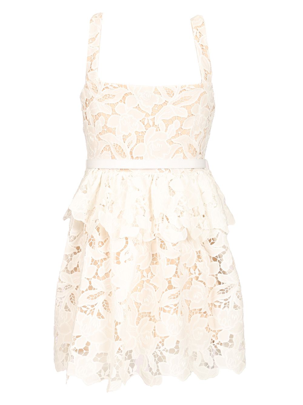 Self-Portrait Lace Mini Dress Dresses - White | 06710812c404456874256e50dd550e02f8d136f9