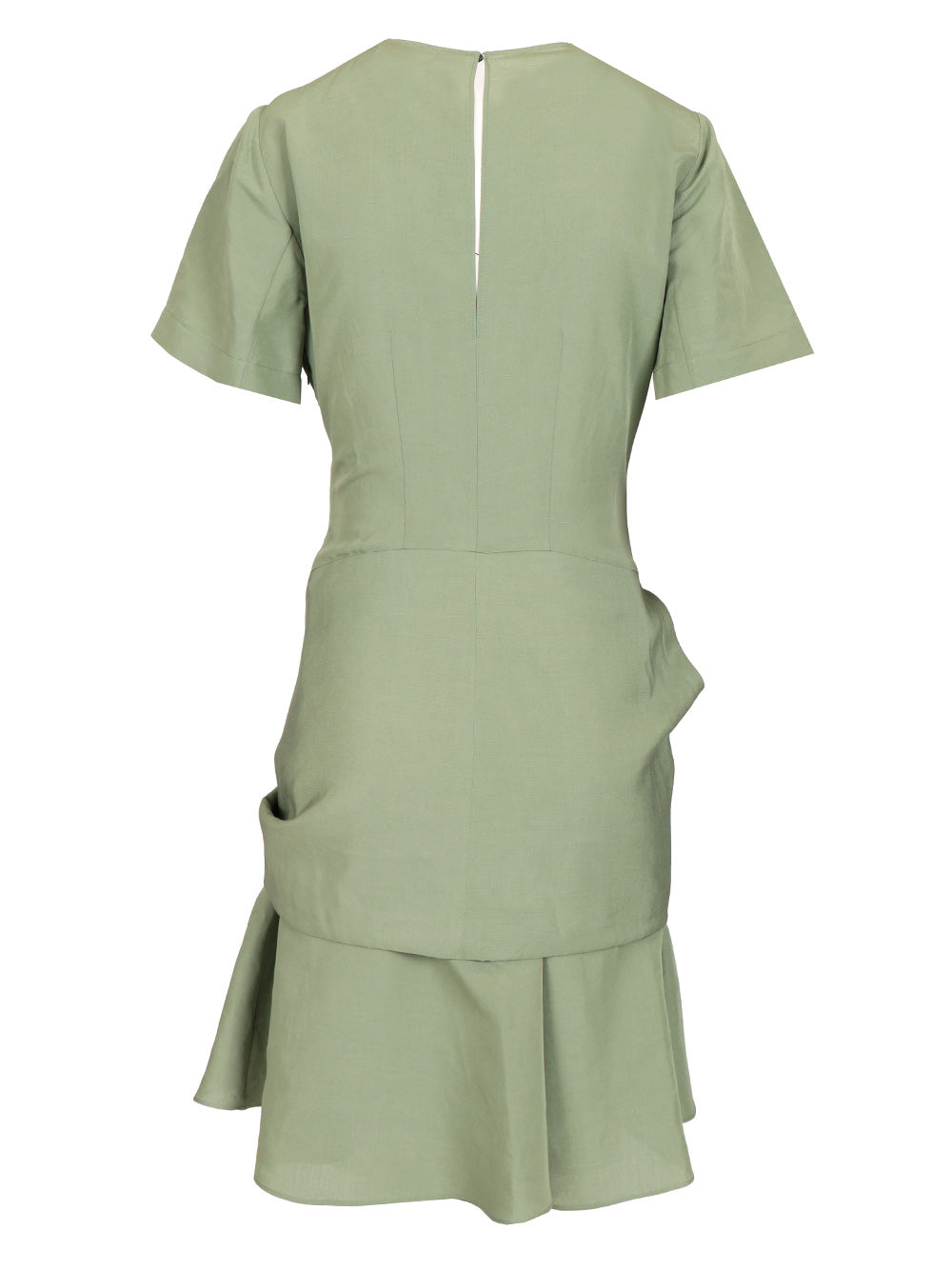 Loewe Pebble Dress In Viscose And Linen Dresses - Green | 707c80c2259d38335c5bd512c91502106e7e02a2