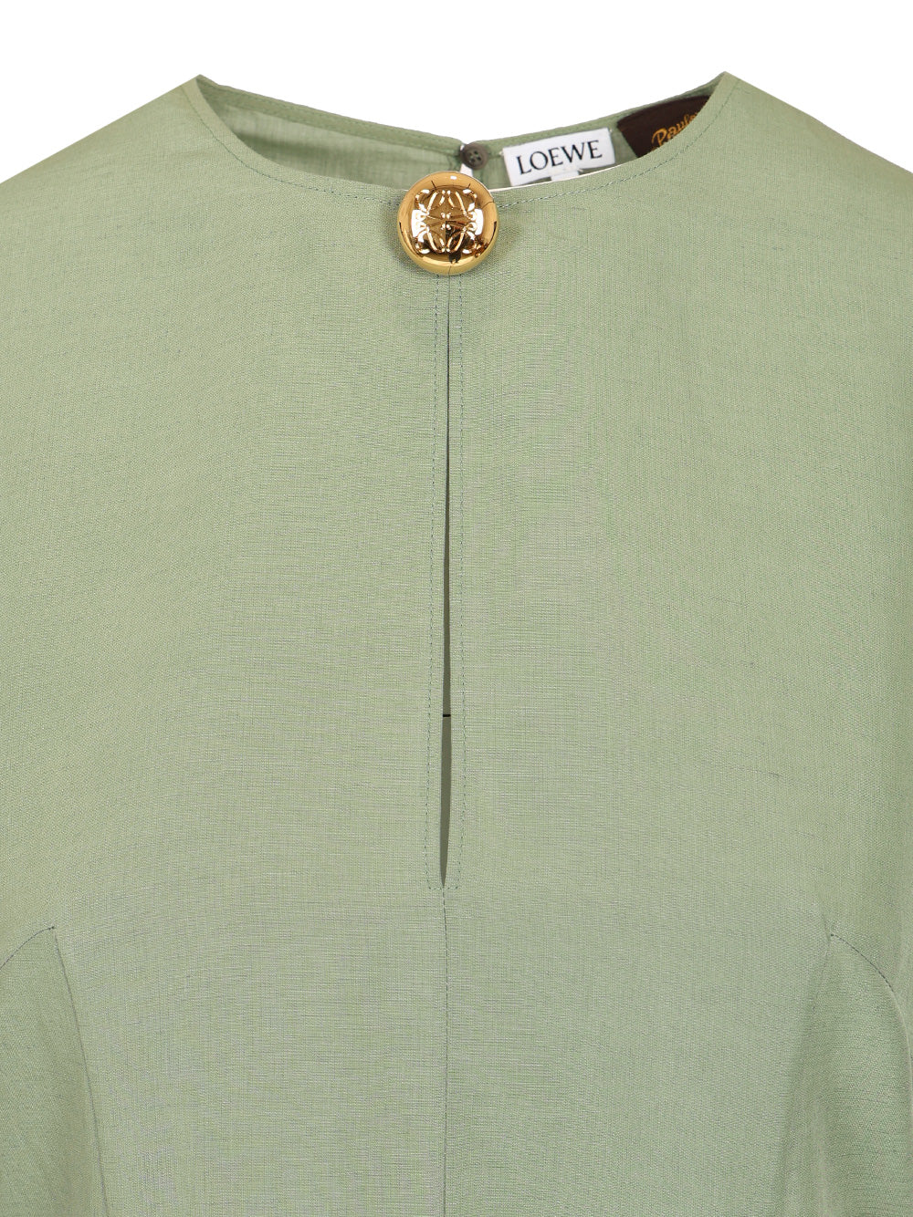 Loewe Pebble Dress In Viscose And Linen Dresses - Green | ddf38870afc7d30dd817f0cfbc31c4a3070d699e