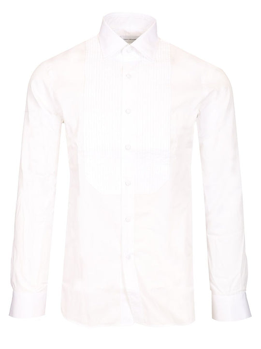 Pleated Formal Shirt Shirts White