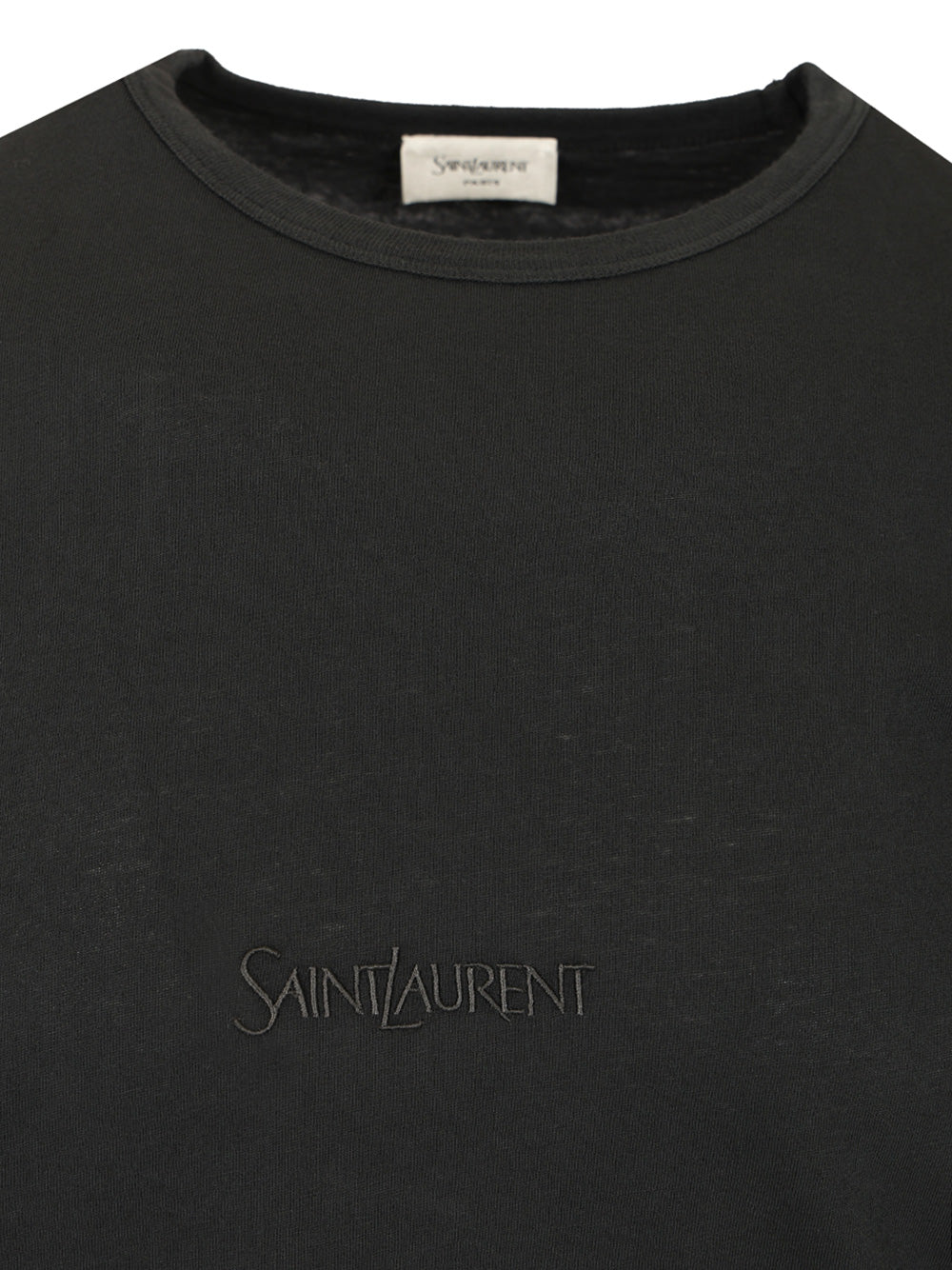 Saint Laurent Cotton T-Shirt - Black | 3f00282d4340fe2fd9c4ef3f5f267fe9098234fc