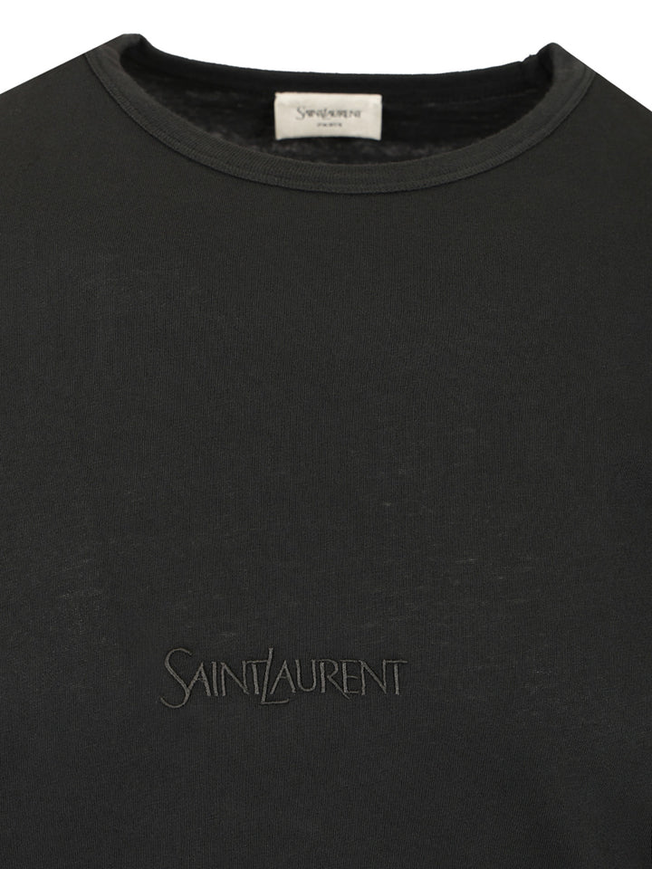 Saint Laurent Cotton T-Shirt - Black | 3f00282d4340fe2fd9c4ef3f5f267fe9098234fc