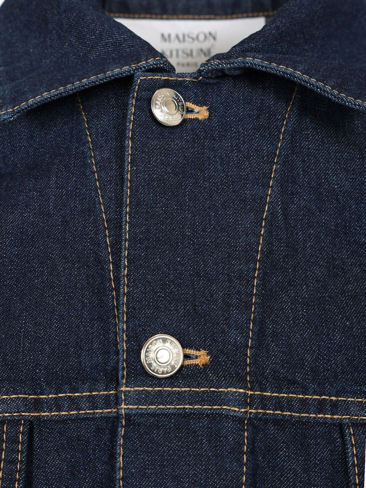 Maison KitsunÉ Trucker" Jacket Jackets - Blue | 9b3e37a0d200d73eecb4787eef1bc78bf6529a25
