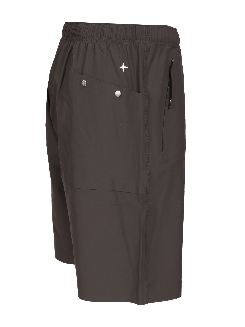 Stone Island Bermuda Shorts In Technical Fabric Nylon Tela Bi-Stretch Trousers - Grey | 9c31598b89aafa629aa8e0db951ae37b31a0e5c3