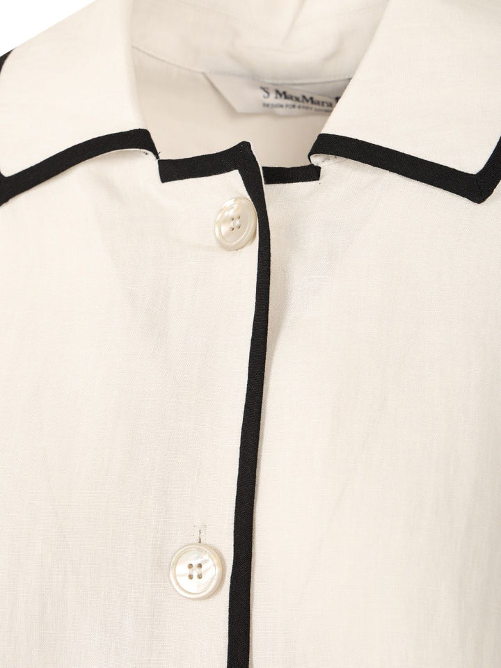 'S Max Mara Linen Shirt Shirts - White | 92979ba7193fda53b5d185b94f75ea1ae599a3f6