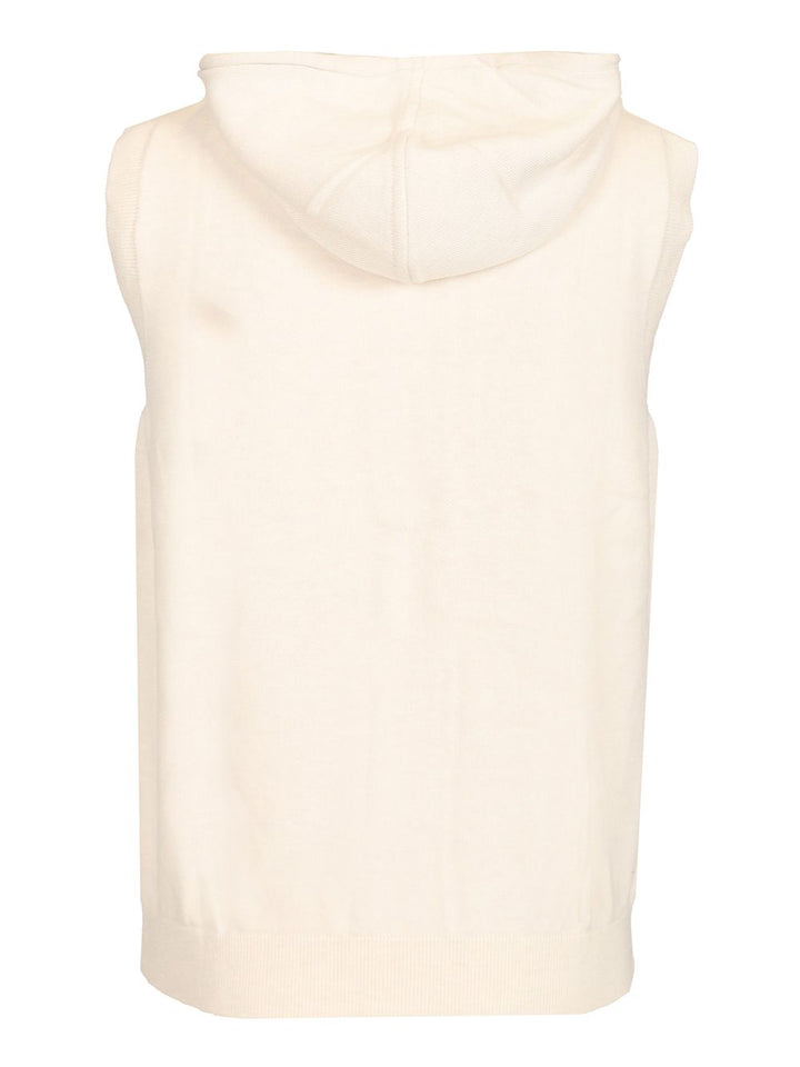 Al Duca D'Aosta 1902 Sleeveless Sweatshirt Knitwear - White | 03049aca42e0f2dc792eba6a620671165ea9b9a3