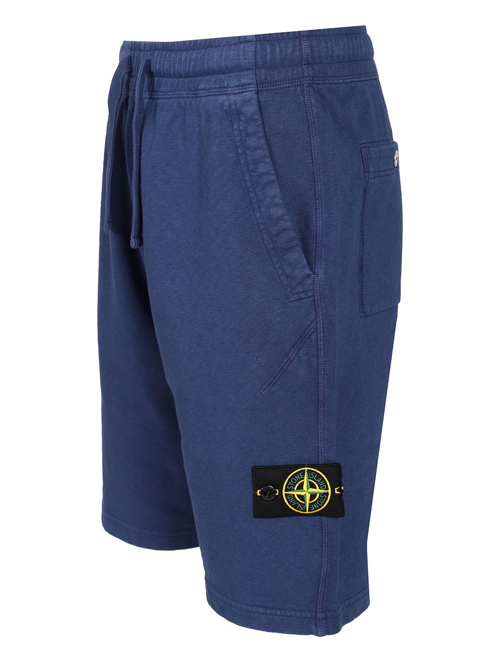 Stone Island Organic Cotton Fleece Cargo Bermuda Shorts Sweatshirts - Blue | c065c0a7d4c9799bd0257932c4b4abc5363570c6