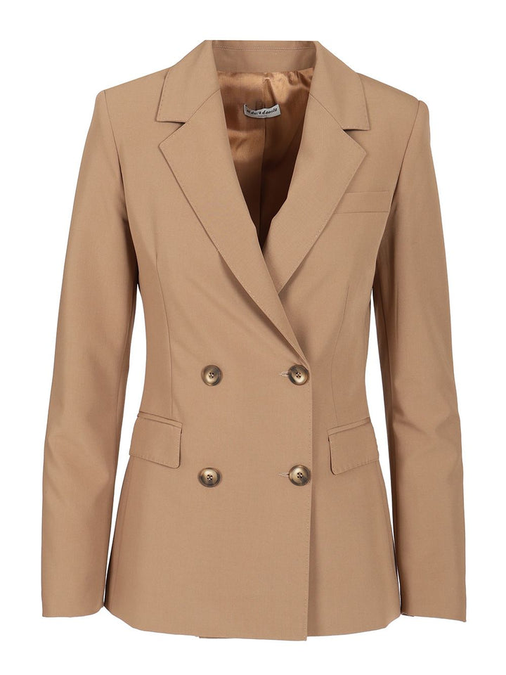 Al Duca D'Aosta Double-Breasted Blazer Jackets - Beige | 9d06971be640b1709aeb9c5cb6380341fe4ad1f5