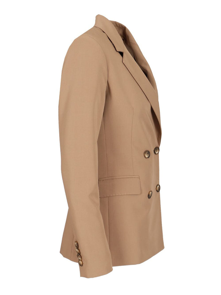Al Duca D'Aosta Double-Breasted Blazer Jackets - Beige | 7caaf74d0bad0d625ea9e253c5698551139e671c