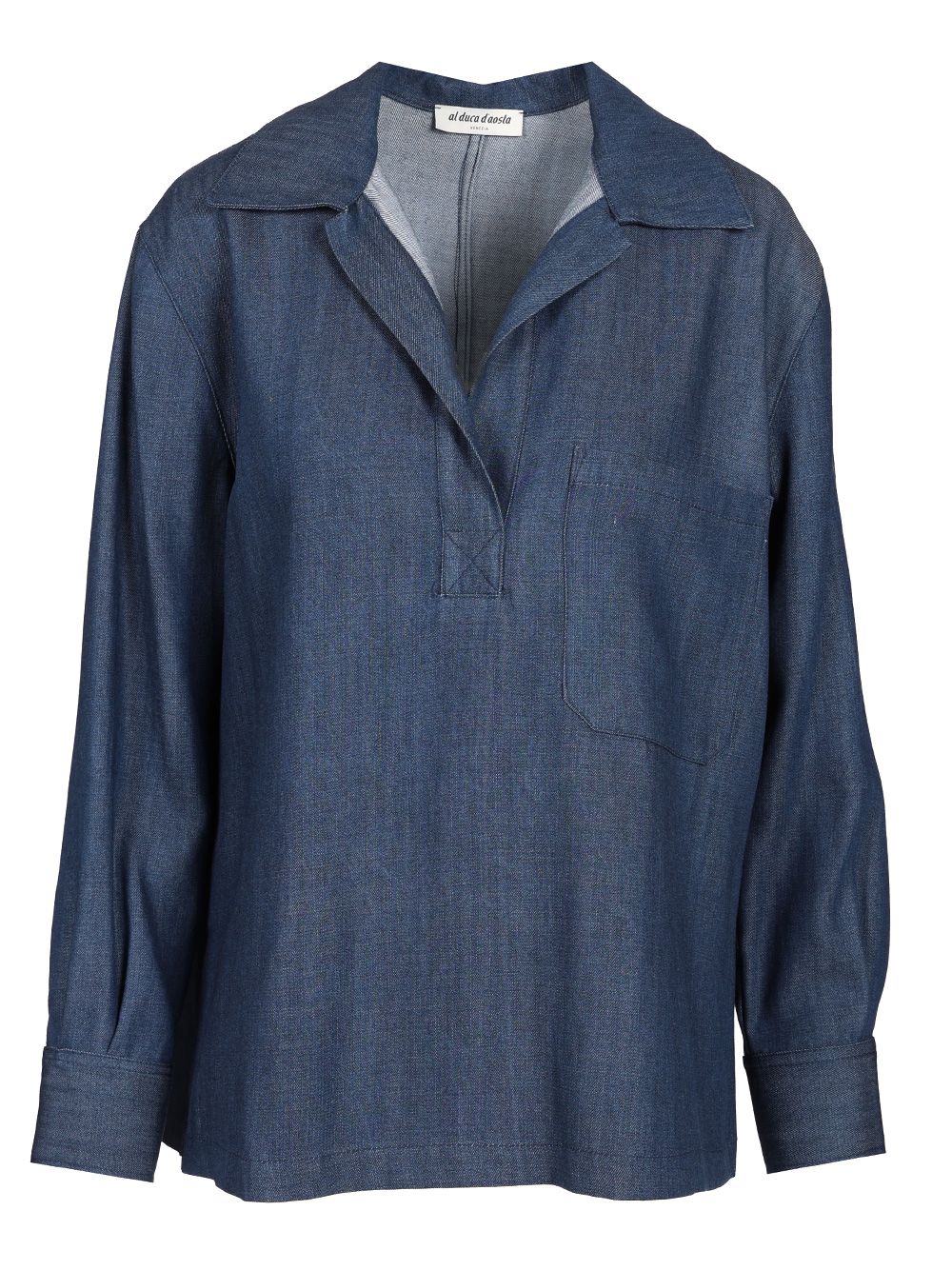 Al Duca D'Aosta Oversized Shirt Tops - Blue | 7040c127cac251c99ce2297f6e54e0a8cf68b43f