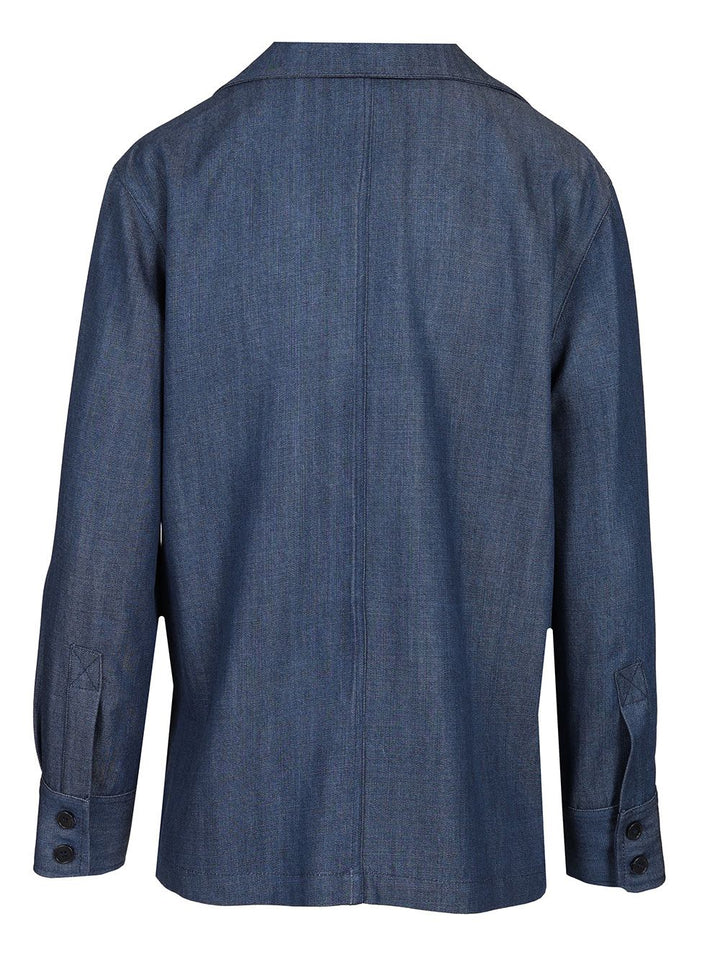 Al Duca D'Aosta Oversized Shirt Tops - Blue | 4c26d011c2b82dd0b396ca2f1a7a607edcb4cb6f