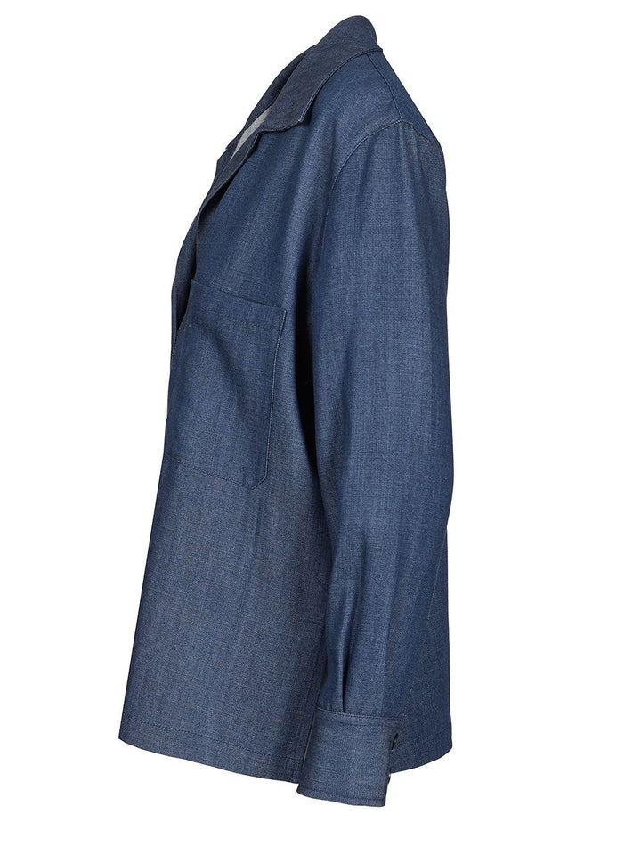 Al Duca D'Aosta Oversized Shirt Tops - Blue | d29c5b01652e8d528235d19a46ddcf3c1105e1fb