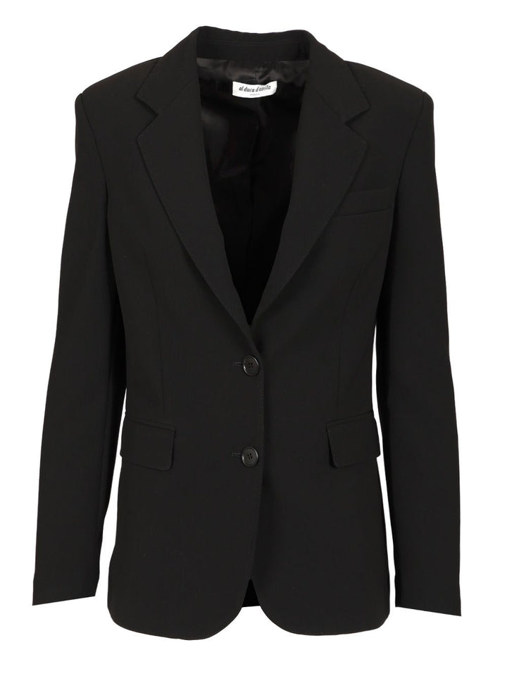 Al Duca D'Aosta Single-Breasted Blazer Jackets - Black | 7e762e2b4afd053a89367817abd744c80f9107a4