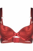 Atelier Bordelle Red Satin-Effect Bra Underwear - Red | 10093aa3de0fcb95d113958947069107a66736e5