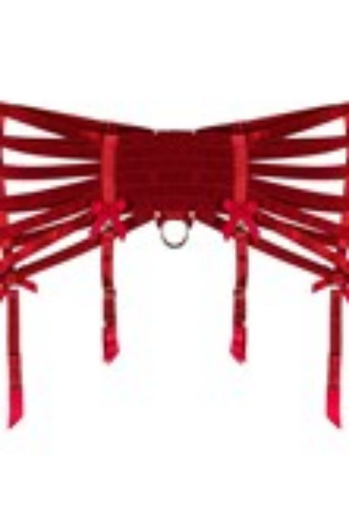 Atelier Bordelle Webbed Suspenders Underwear - Red | db9b04a3114b9ea4b9bbcf1d5034338e9c0fb245