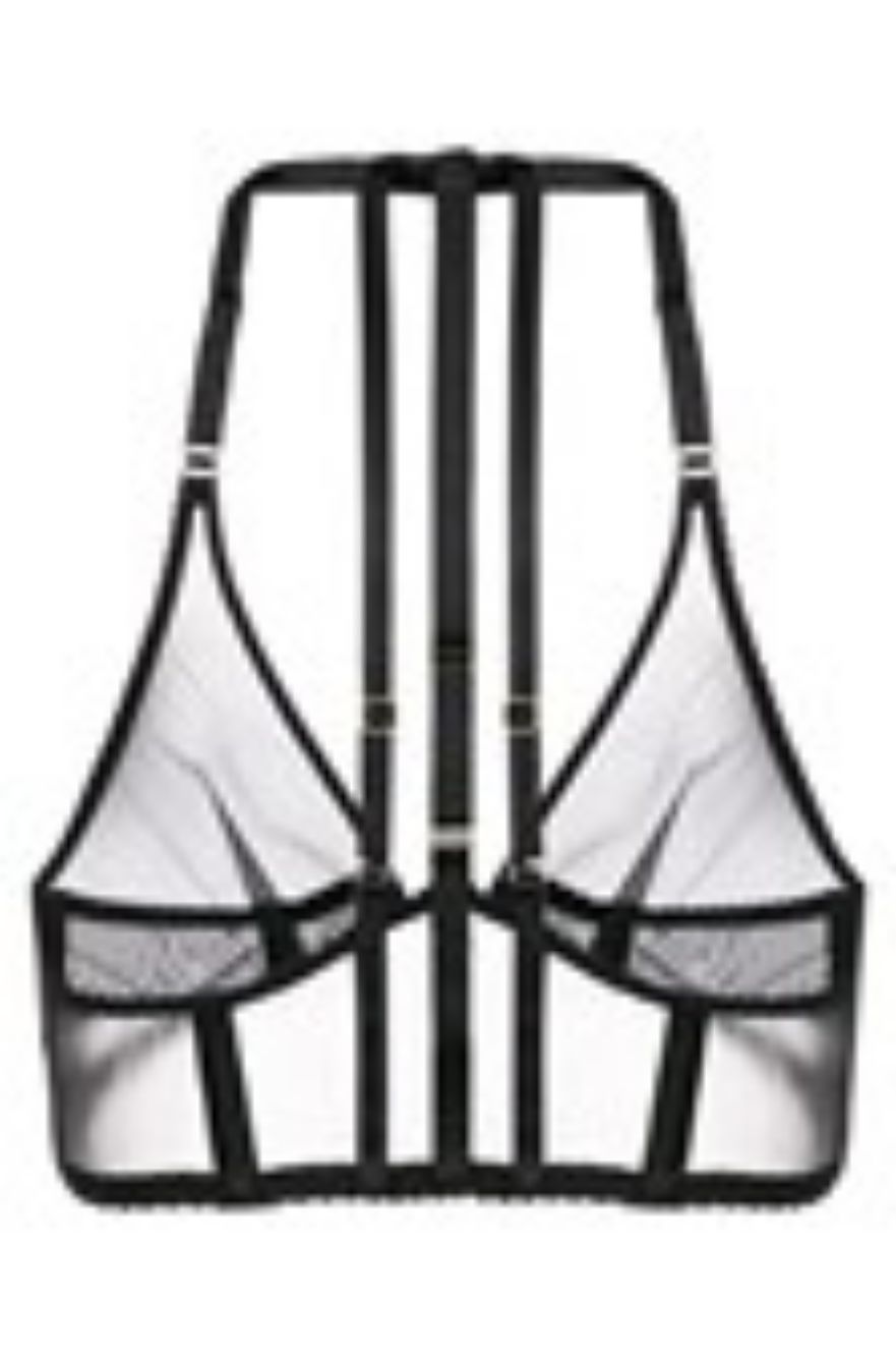 Atelier Bordelle Multi-Strap Bra Underwear - Black | f4615c0bb6f5f33af971987d6ac521800aab5a61
