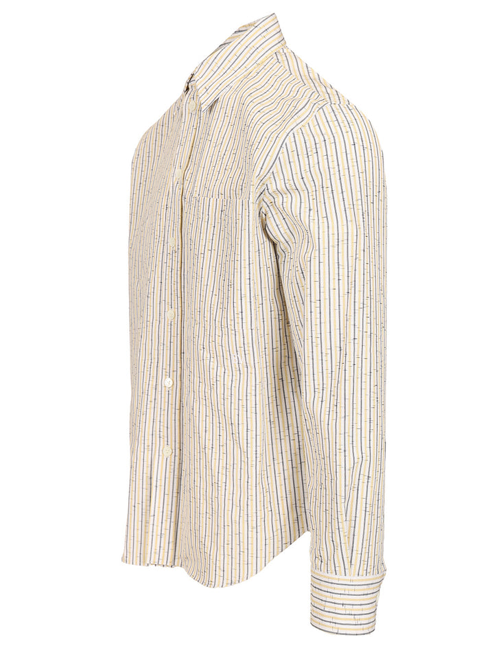 Bottega Veneta Striped Cotton And Linen Shirt Shirts - Multicolor | 8e7f931f23c98ded8b16c228a8881724467f8e45
