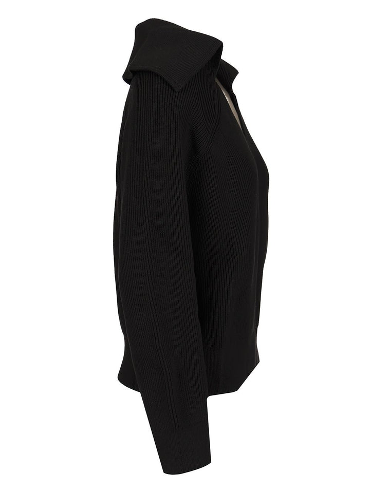 Bottega Veneta English Ribbed Cotton Sweater Knitwear - Black | 3478fe54bb6032375c8703e991f5c2f04ffae1a2