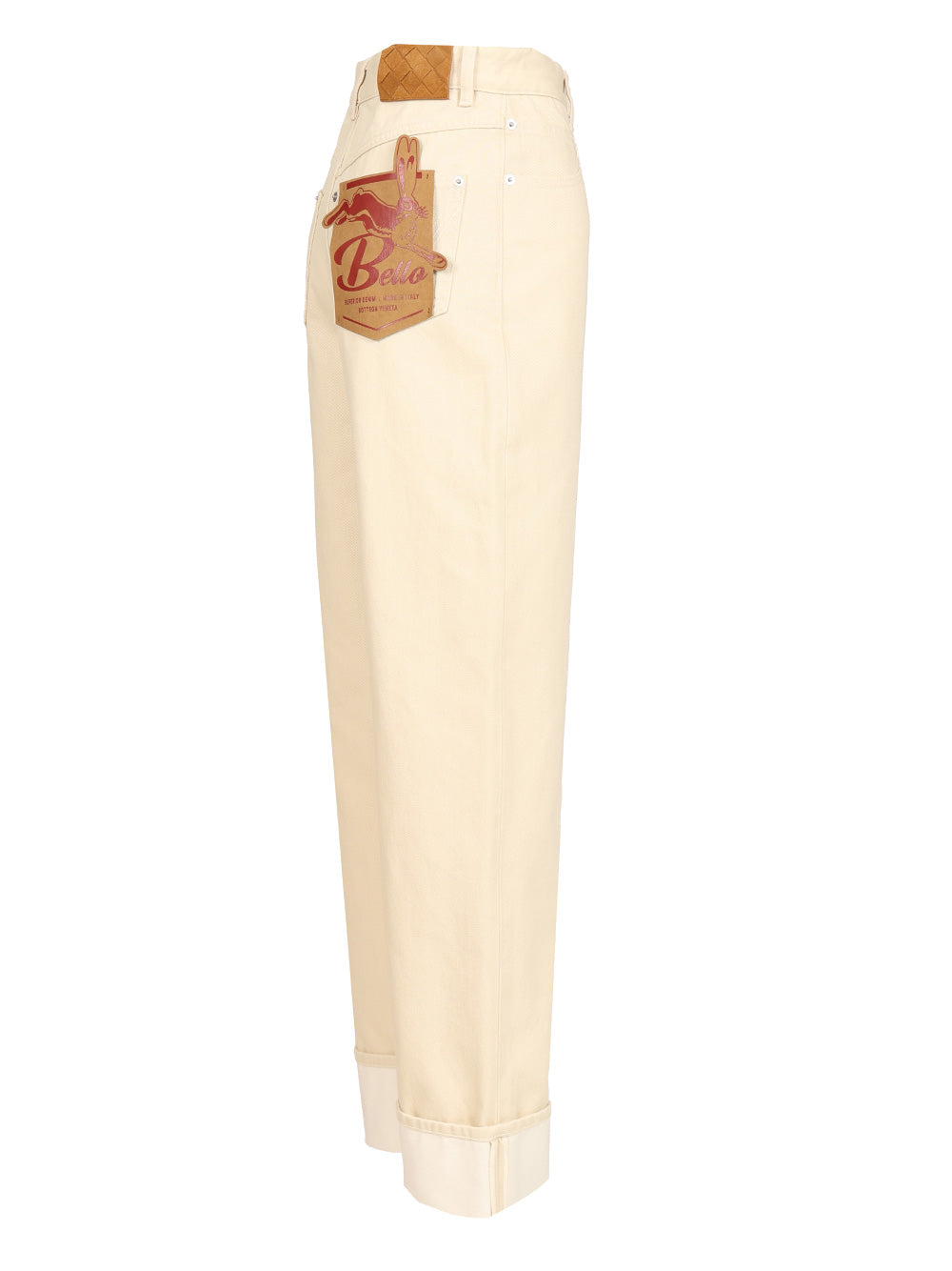 Bottega Veneta Contrast Cuff Jeans - White | 1979d0f199878f569597eba99c46451a91552a41