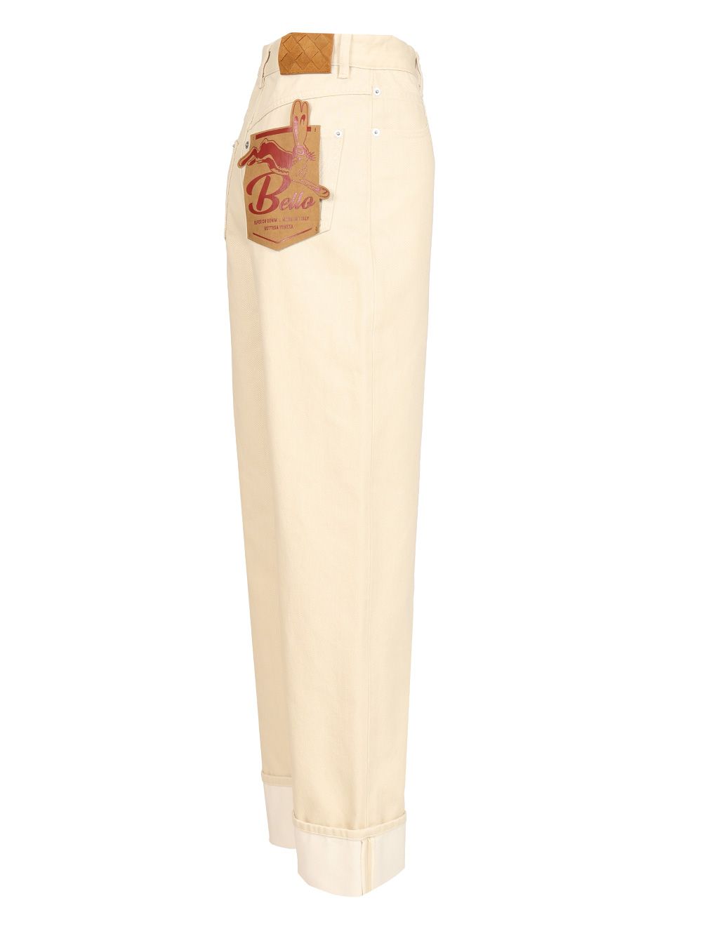 Bottega Veneta Contrast Cuff Jeans - White | fef8d3592bae6a6fae1247e38a13f50711b6143a