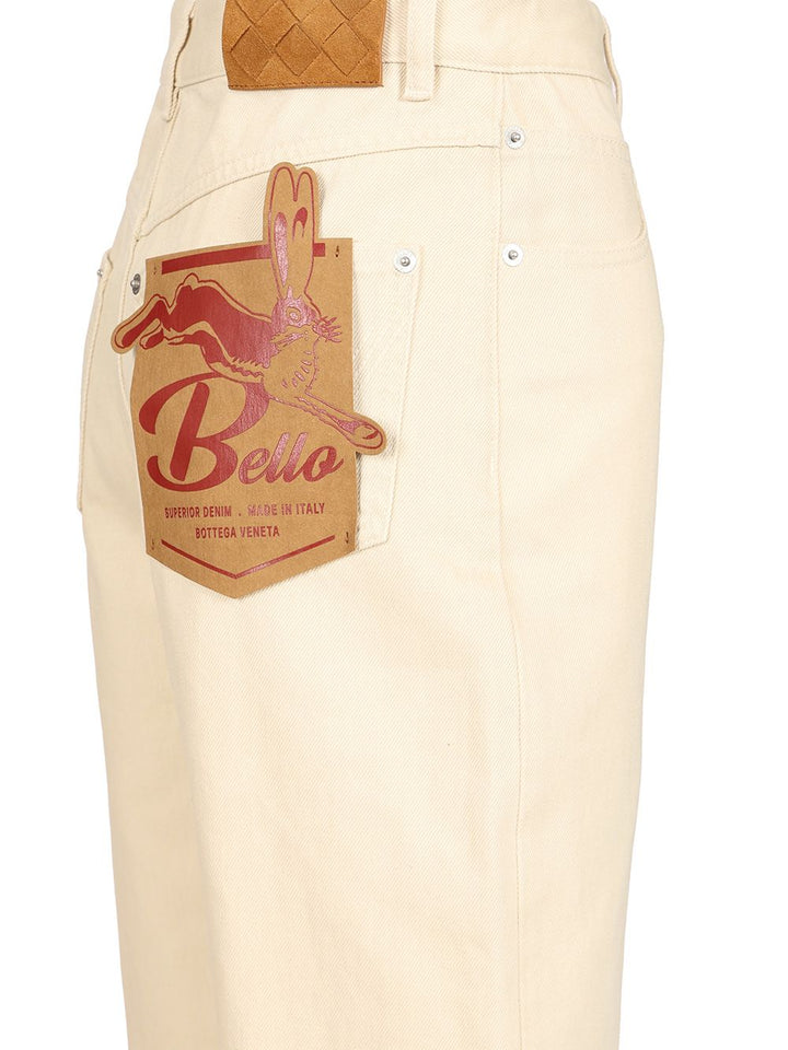 Bottega Veneta Contrast Cuff Jeans - White | 9f5c3cef08da391acd9b42bcfd866b19d289e349
