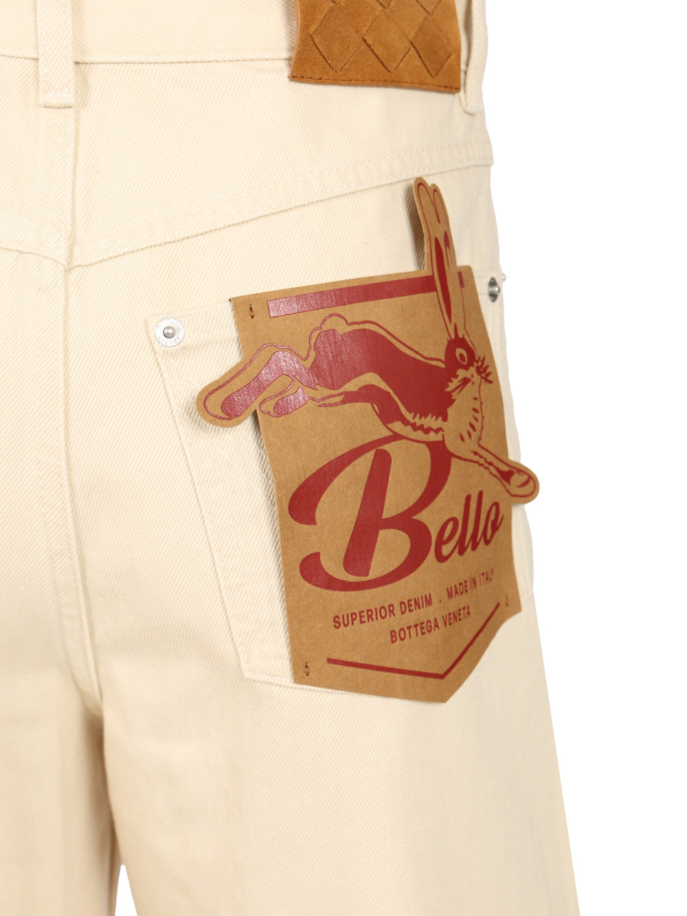 Bottega Veneta Contrast Cuff Jeans - White | 172ab697a69446d17385dbb6f49d5af411e948d1