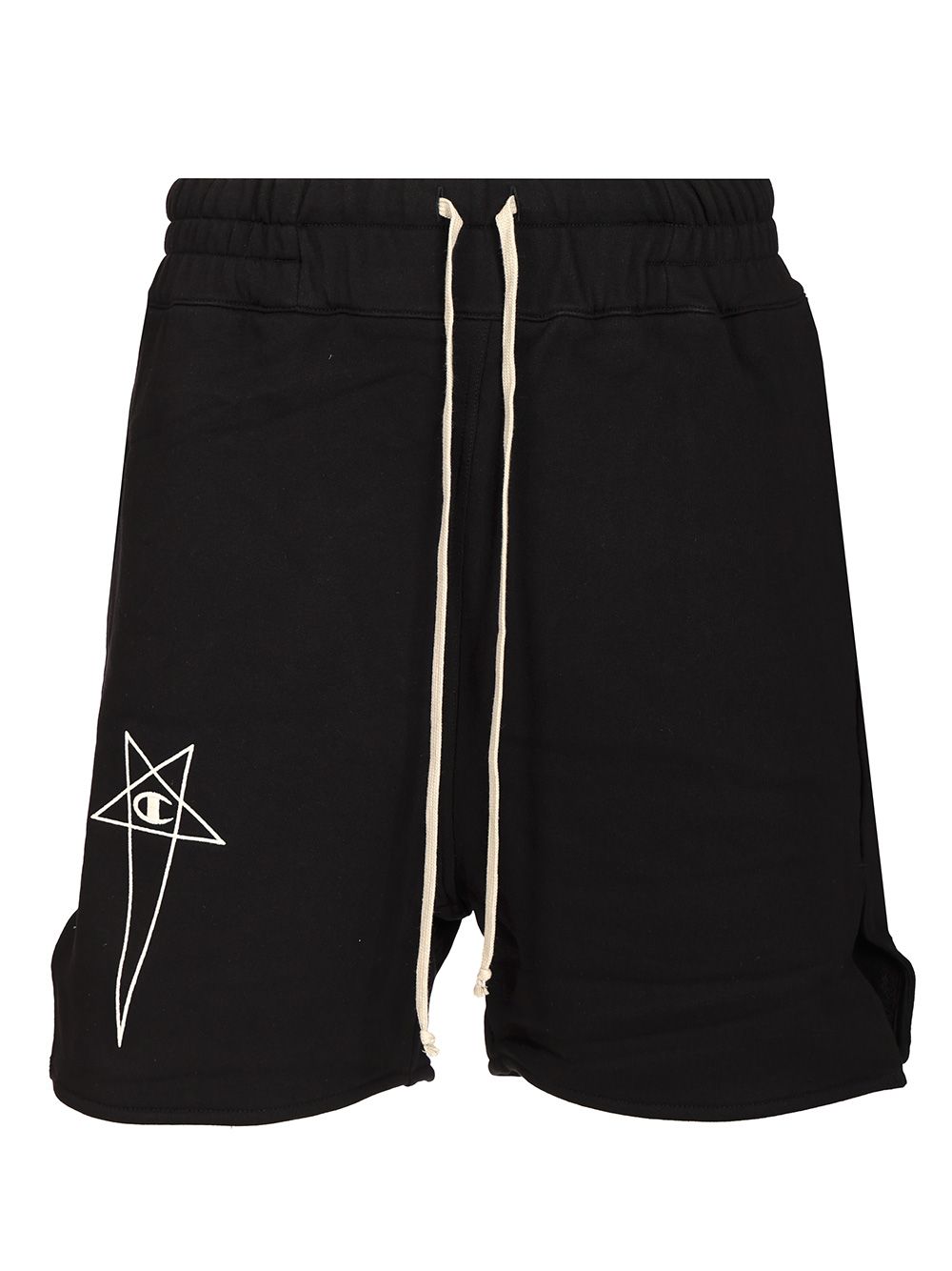 Rick Owens X Champion Cotton Shorts Trousers - Black | da00c3568cdadd134fd5b7f44cc6b271a2ce996d