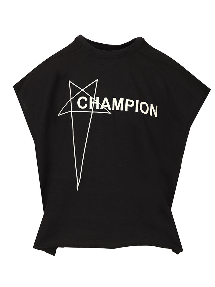 Rick Owens X Champion Cropped T-Shirt - Black | 1747e95843c71d71b73e6bb745c93ea197fcd713