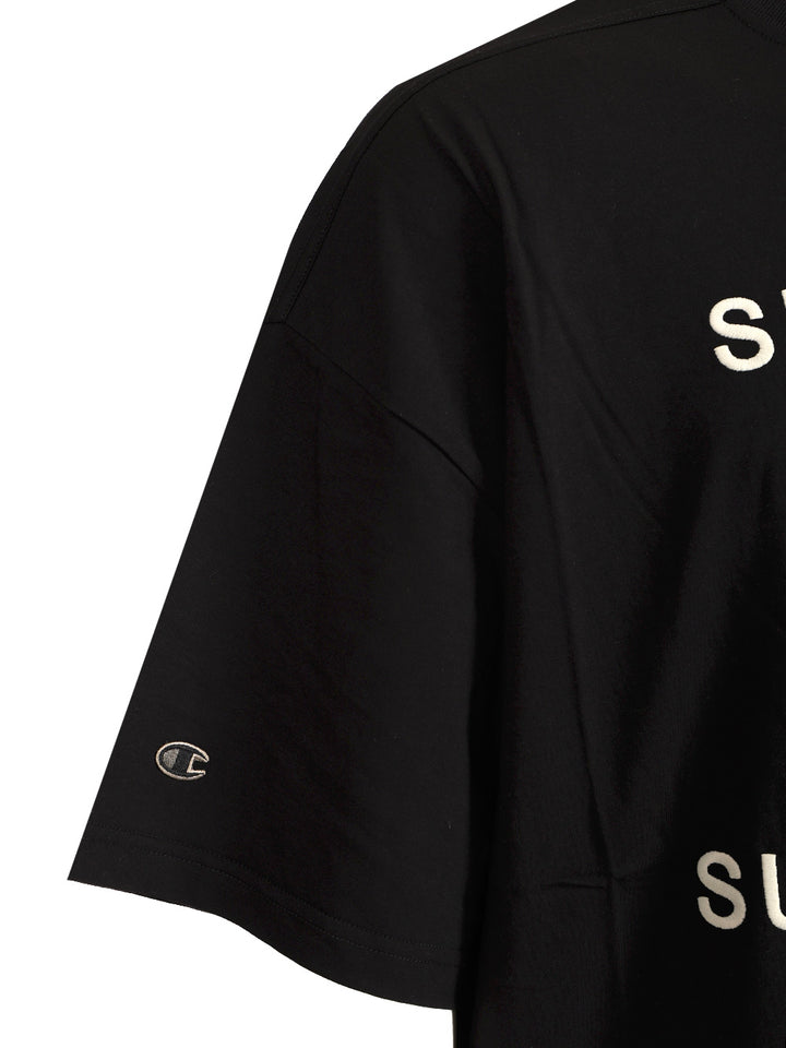 Rick Owens X Champion Cotton T-Shirt - Black | 9c8c51b6ce7368a9844bed1aec9315804b6d6c89