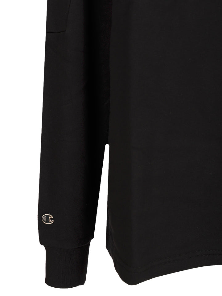 Rick Owens X Champion Cotton Sweatshirt Sweatshirts - Black | 451c062d11b91e73014609e02847e1a827210383
