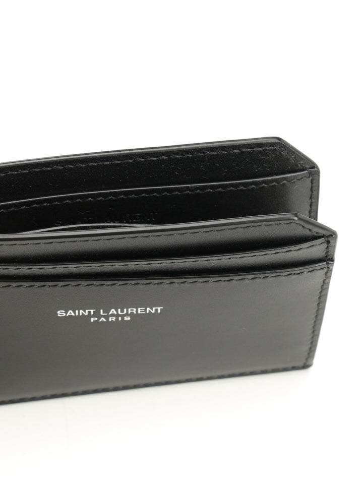 Saint Laurent Open Card Holder Wallets - Black | 60e5c6c722a74bf12390d2941f4f03100c1be447